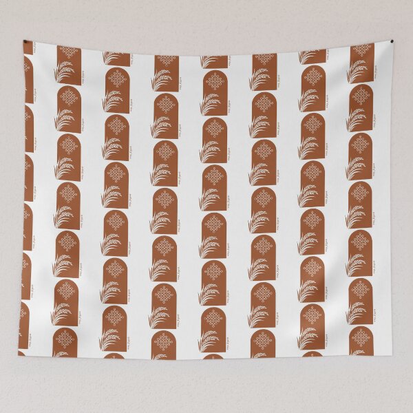 Item preview, Traditional Pongal Kolam with Rice Wheat – Boho Terracotta Art designed and sold by Rexyy Studio .