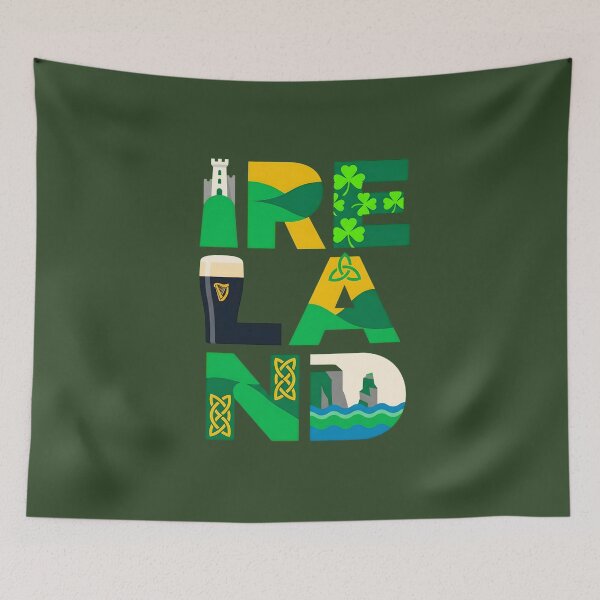 Item preview, Ireland National Icons | Irish Cultural Design designed and sold by KatanaCreative.