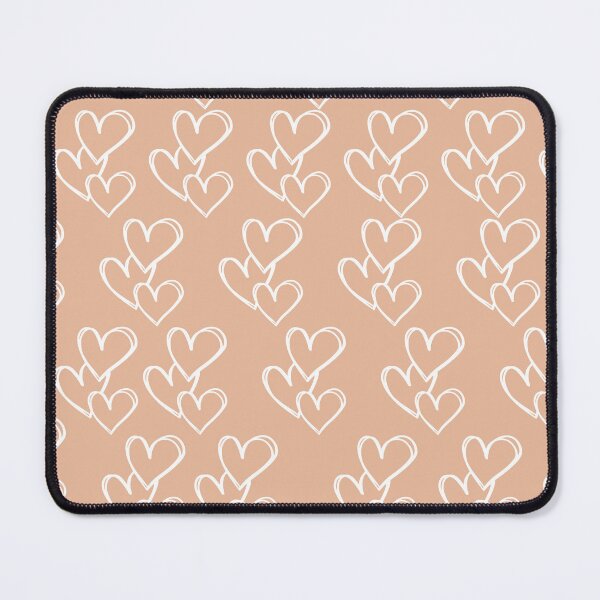 Item preview, Pattern of Hearts in Groups of Three on a Light Orange Background designed and sold by lunadesignsmoon.