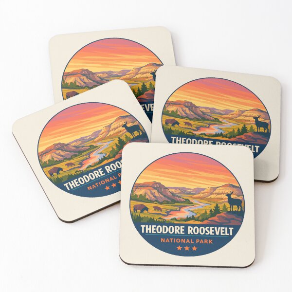Item preview, Pegatina del Parque Nacional Theodore Roosevelt designed and sold by Gideon Emmerich.
