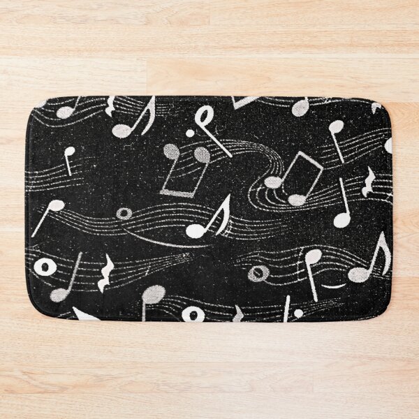 Item preview, Black and white shabby chic musical notes designed and sold by Lovemountain.