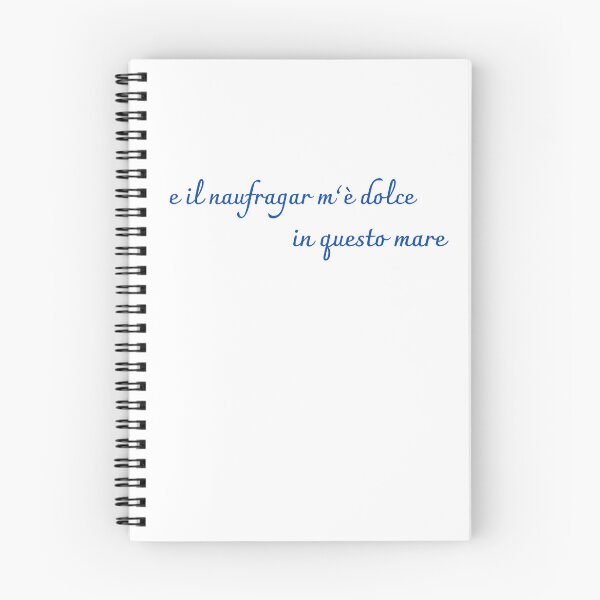 Item preview, E il Naufragar m'è Dolce in Questo Mare — Leopardi Quote Typography designed and sold by OrikuStudio.