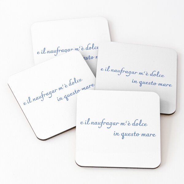 Item preview, E il Naufragar m'è Dolce in Questo Mare — Leopardi Quote Typography designed and sold by OrikuStudio.