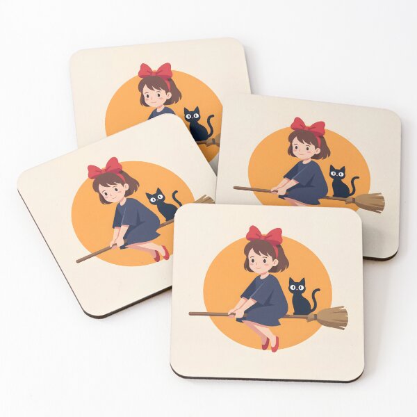 Item preview, Kiki’s Delivery Service Minimalist New Poster – Retro Anime Witch Wall Art designed and sold by AbstractAuraArt.