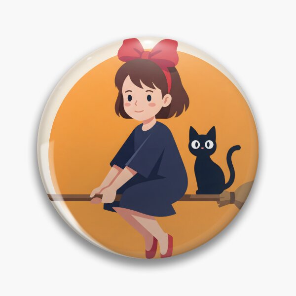 Item preview, Kiki’s Delivery Service Minimalist New Poster – Retro Anime Witch Wall Art designed and sold by AbstractAuraArt.