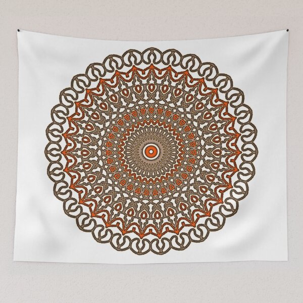 Item preview, "Radiant Mandala with Petal Geometry and Heart Loop Border" designed and sold by nighttime1990.