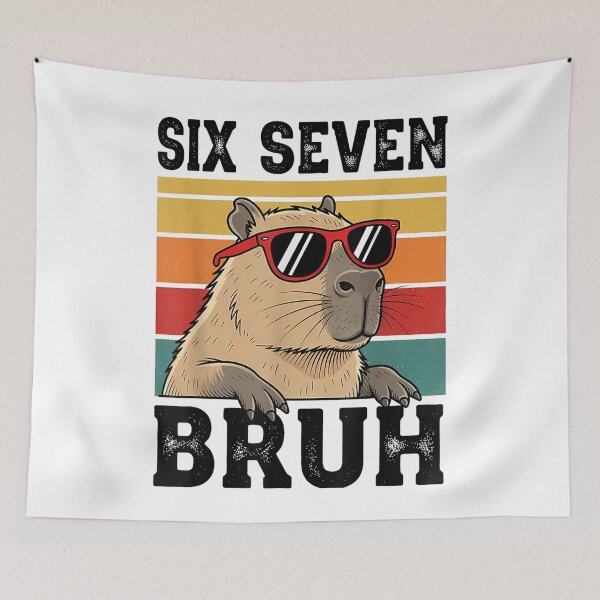 Item preview, Six Seven Bruh 67 Meme Funny Capybara Art for Men Women Kids , Capybara Gift Lover  designed and sold by DZIRI NAJAT.