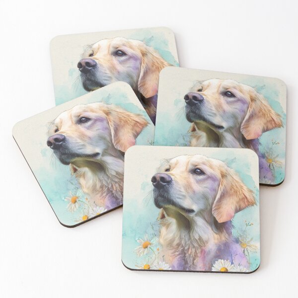 Item preview, Watercolour portrait of golden retriever  designed and sold by Patusem.