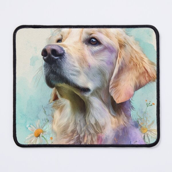 Item preview, Watercolour portrait of golden retriever  designed and sold by Patusem.