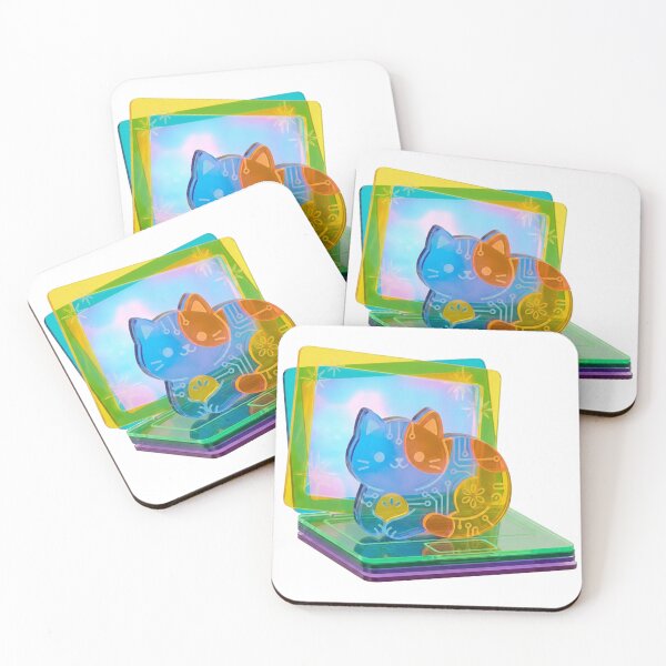 Item preview, Copia de Cute 4D Cat Pushing Coffee Cup - Funny Cat Sticker designed and sold by printerrificy.