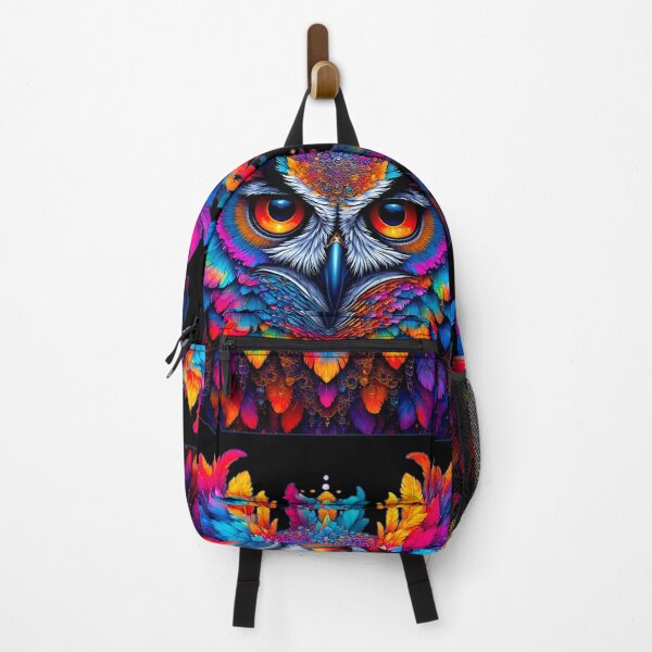 Item preview, Owl Trippy Rainbow Feather  designed and sold by Neer arts.