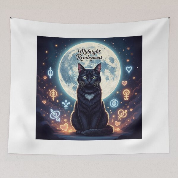 Item preview, Mystical Black Cat Romance designed and sold by PetJoyPrintsCO.