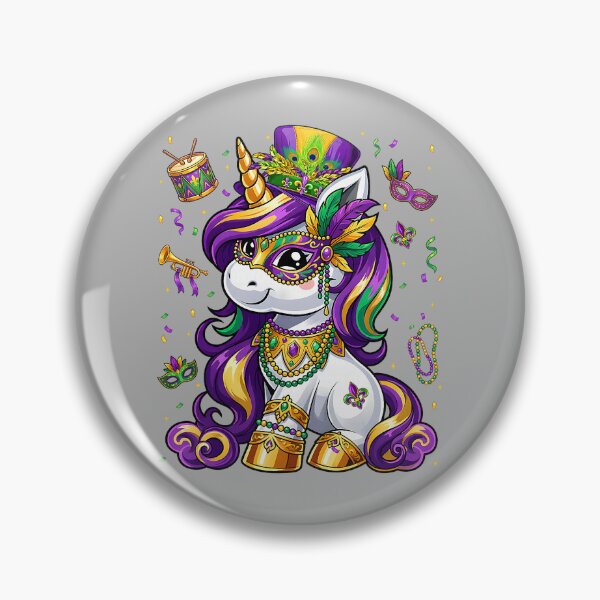 Artikelvorschau, Niedliche Mardi-Gras-Prinzessin-Einhorn-Perlen für Frauen, Mädchen, Kinder und Kleinkinder entworfen und verkauft von GreggRoss.