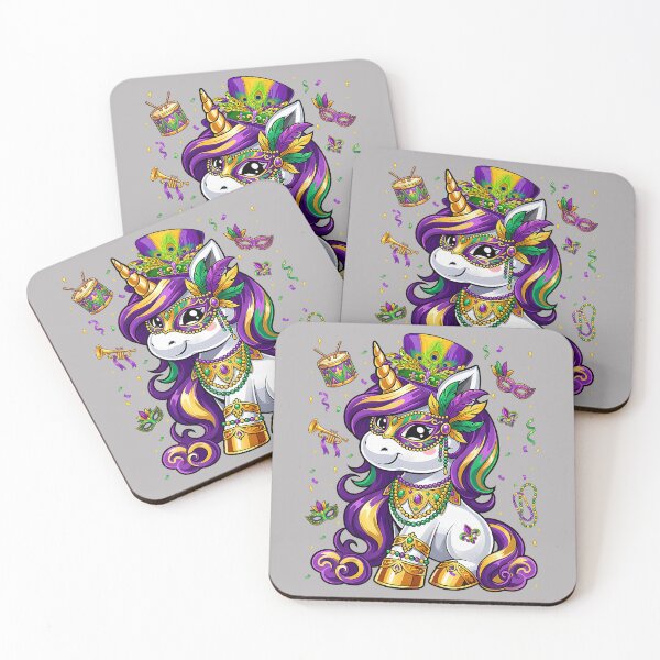 Artikelvorschau, Niedliche Mardi-Gras-Prinzessin-Einhorn-Perlen für Frauen, Mädchen, Kinder und Kleinkinder entworfen und verkauft von GreggRoss.