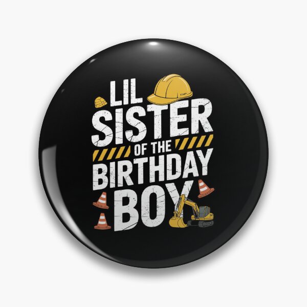 Item preview, Lil sister birthday boy matching family construction party designed and sold by angolinnArt.