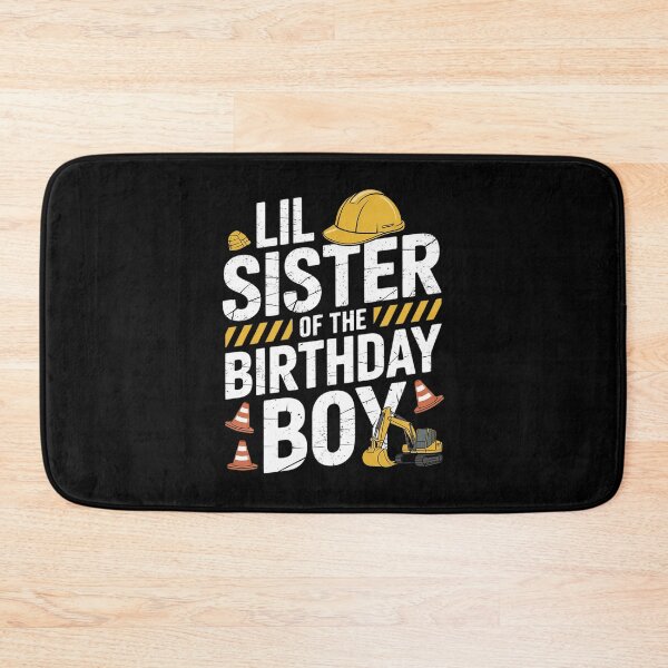 Item preview, Lil sister birthday boy matching family construction party designed and sold by angolinnArt.