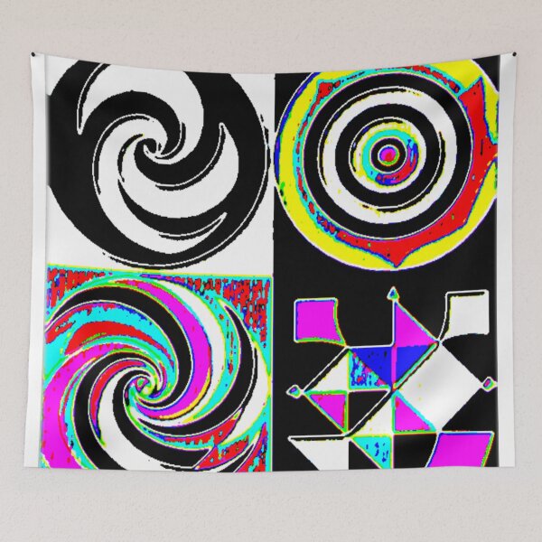 Item preview, optical drift dark electrize 12 colorful geometric design designed and sold by SmashingDeals.