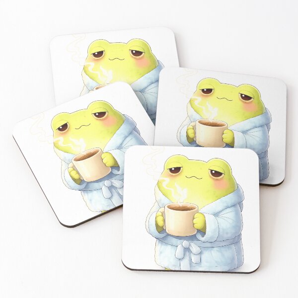 Item preview, Tired Frog with Coffee designed and sold by Eiraoff.