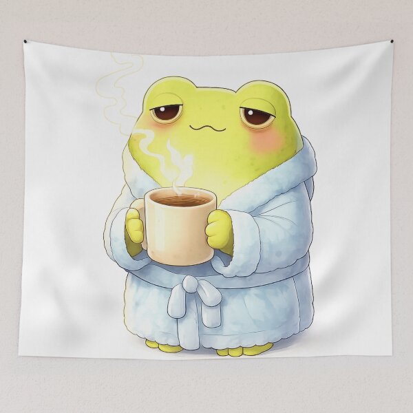 Item preview, Tired Frog with Coffee designed and sold by Eiraoff.