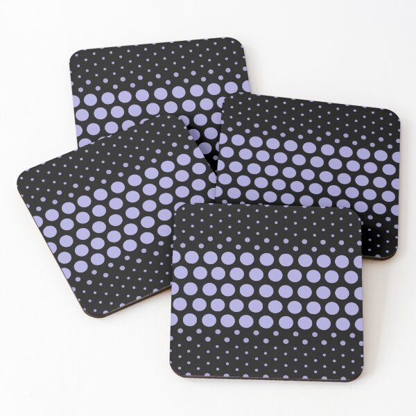 Item preview, Dotwave Pastel Lilac Polka Dot on Black designed and sold by POLKAIWERX.
