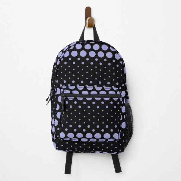 Item preview, Dotwave Pastel Lilac Polka Dot on Black designed and sold by POLKAIWERX.