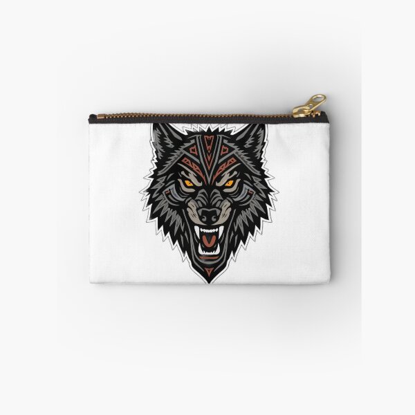 Item preview, Roaring Wolf Head – Tribal Geometric Tattoo Style Vector Art designed and sold by GO TRENDY.