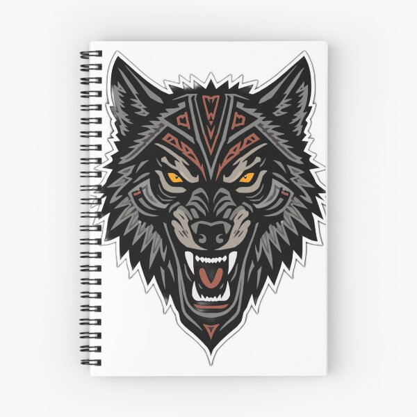 Item preview, Roaring Wolf Head – Tribal Geometric Tattoo Style Vector Art designed and sold by GO TRENDY.