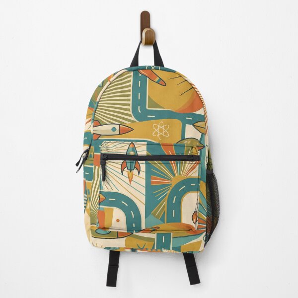 Item preview, Atomic Age Space Travel – Mid Century Modern Retro Pattern designed and sold by AI Experiment Lab.