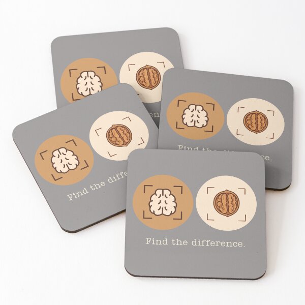 Item preview, Find The Difference - Brain Scan vs Walnut Pun designed and sold by MirAgi.