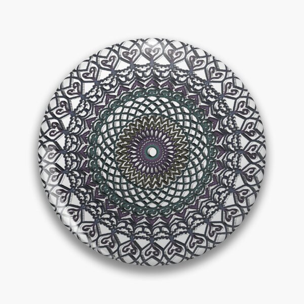 Item preview, "Embossed Metallic Mandala with Flame and Diamond Geometry" designed and sold by nighttime1990.