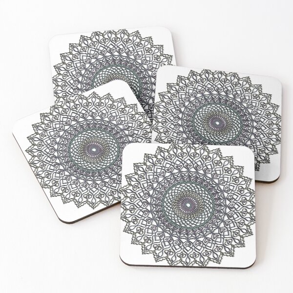Item preview, "Embossed Metallic Mandala with Flame and Diamond Geometry" designed and sold by nighttime1990.