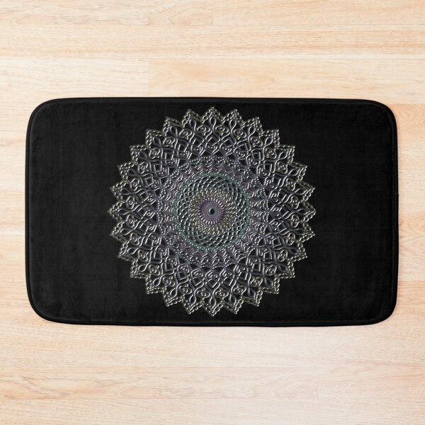 Item preview, "Embossed Metallic Mandala with Flame and Diamond Geometry" designed and sold by nighttime1990.
