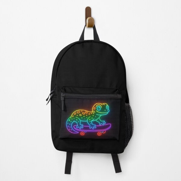 Item preview, Neon rainbow leopard gecko on skateboard designed and sold by lindsey2201.