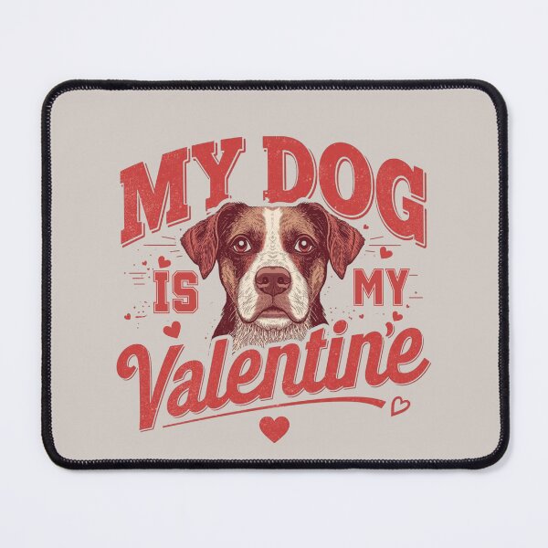 Item preview, MY DOG IS MY VALENTINE "RETRO PITTY DESIGN" designed and sold by BKDIGITALSHOP.