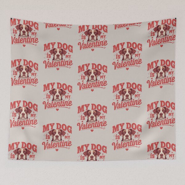 Item preview, MY DOG IS MY VALENTINE "RETRO PITTY DESIGN" designed and sold by BKDIGITALSHOP.