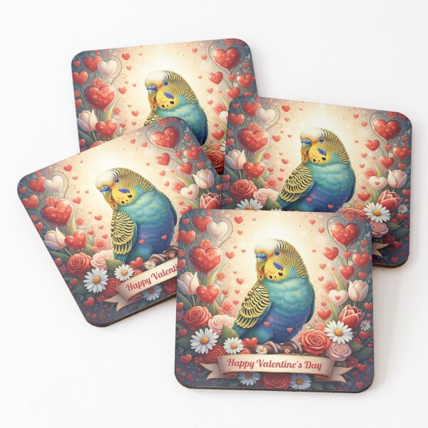 Item preview, Colorful Love Parakeet Celebration designed and sold by PetJoyPrintsCO.