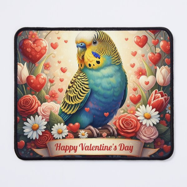 Item preview, Colorful Love Parakeet Celebration designed and sold by PetJoyPrintsCO.