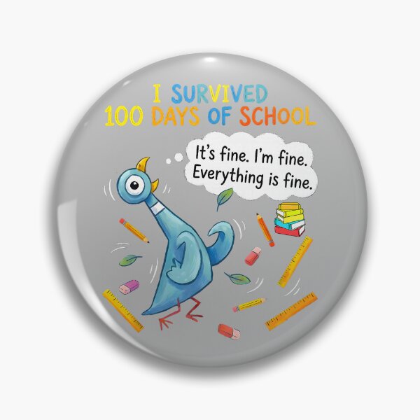 Item preview, I Survived 100 Days of School Funny Pigeon 100th Day Teacher  designed and sold by mjohnson9.