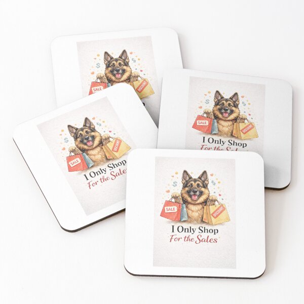 Item preview, I Only Shop for the Sales – Funny German Shepherd Shopping Design designed and sold by Zampettalibera.