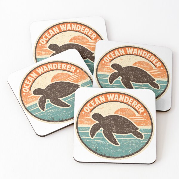 Item preview, Retro Surf Sea Turtle Patch Circle with “Ocean Wanderer” designed and sold by zoughlal.