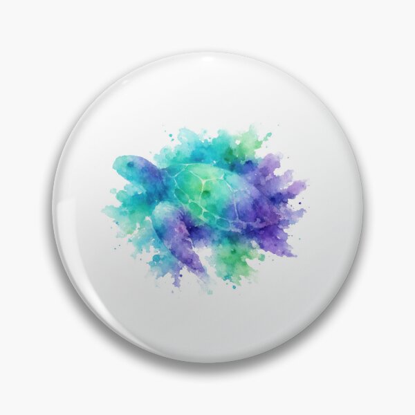 Item preview, Abstract Watercolor Sea Turtle Emerging from Ocean Bloom Splash designed and sold by zoughlal.