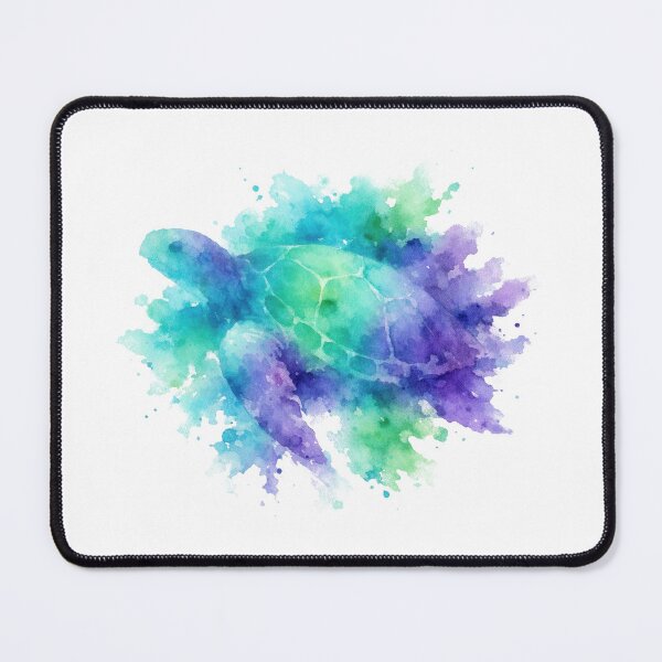 Item preview, Abstract Watercolor Sea Turtle Emerging from Ocean Bloom Splash designed and sold by zoughlal.