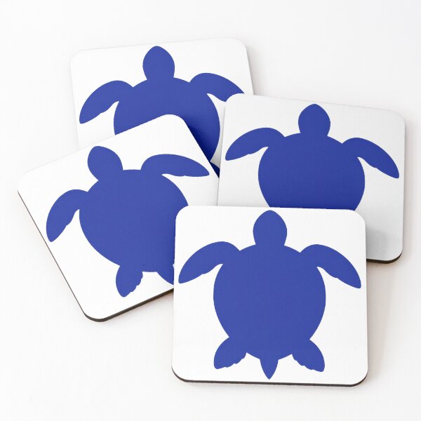 Item preview, Minimal Sea Turtle Silhouette in Deep Ocean Blue designed and sold by zoughlal.