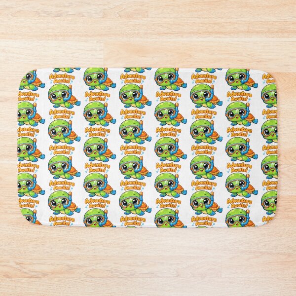 Item preview, Chibi Sea Turtle Snorkel Explorer with “Adventure Awaits!” designed and sold by zoughlal.