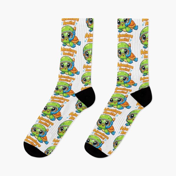 Item preview, Chibi Sea Turtle Snorkel Explorer with “Adventure Awaits!” designed and sold by zoughlal.
