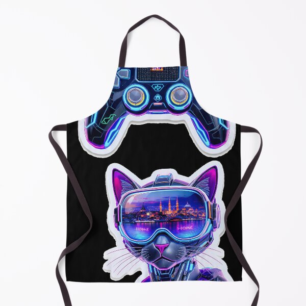 Item preview, Cyber-Istanbul: Gamer Edition - Neon Controller & VR Cat Sticker Pack designed and sold by etuvibes.