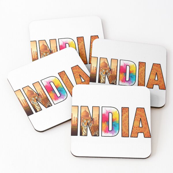 Item preview, India Typography With Cultural Symbols designed and sold by MIArt Studio.