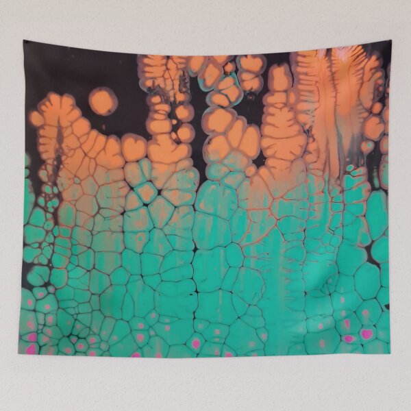 Item preview, NOT AI - Black Light Paint Acrylic Art No. 4 – Hand-Painted Abstract Fluid Art designed and sold by Matt's Artificial Nature.