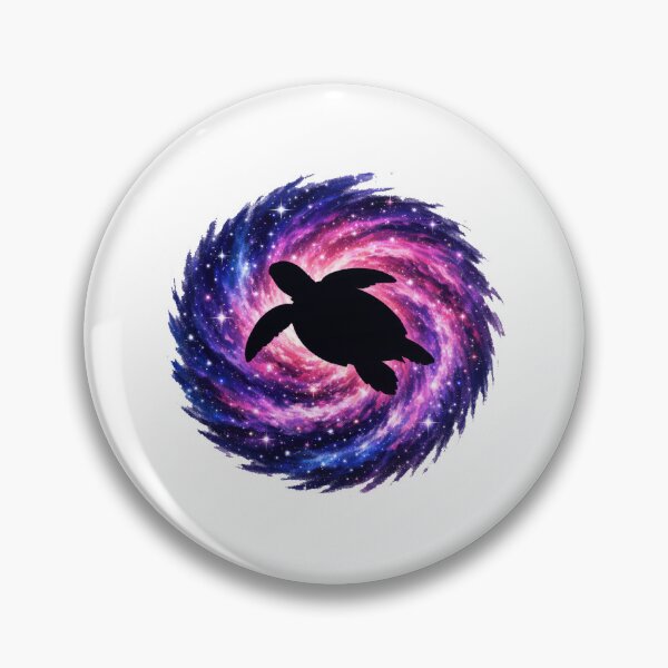 Item preview, Cosmic Vortex Sea Turtle Silhouette in Deep Space Swirl designed and sold by zoughlal.