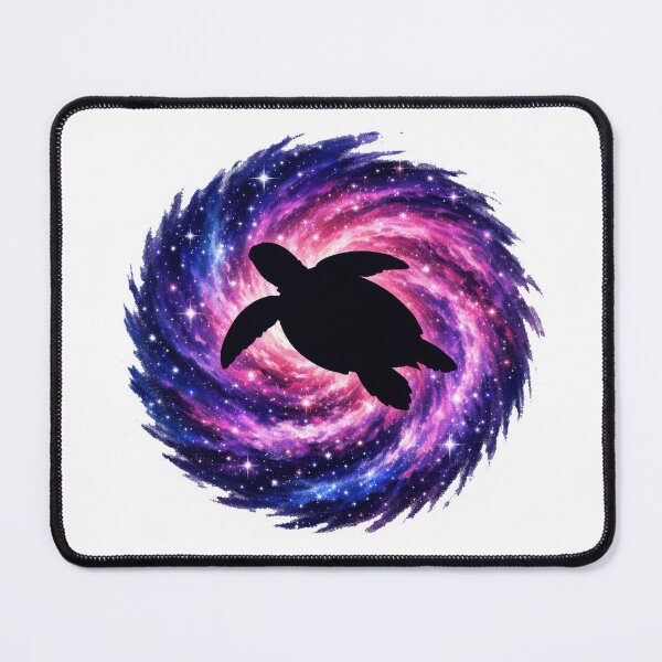 Item preview, Cosmic Vortex Sea Turtle Silhouette in Deep Space Swirl designed and sold by zoughlal.